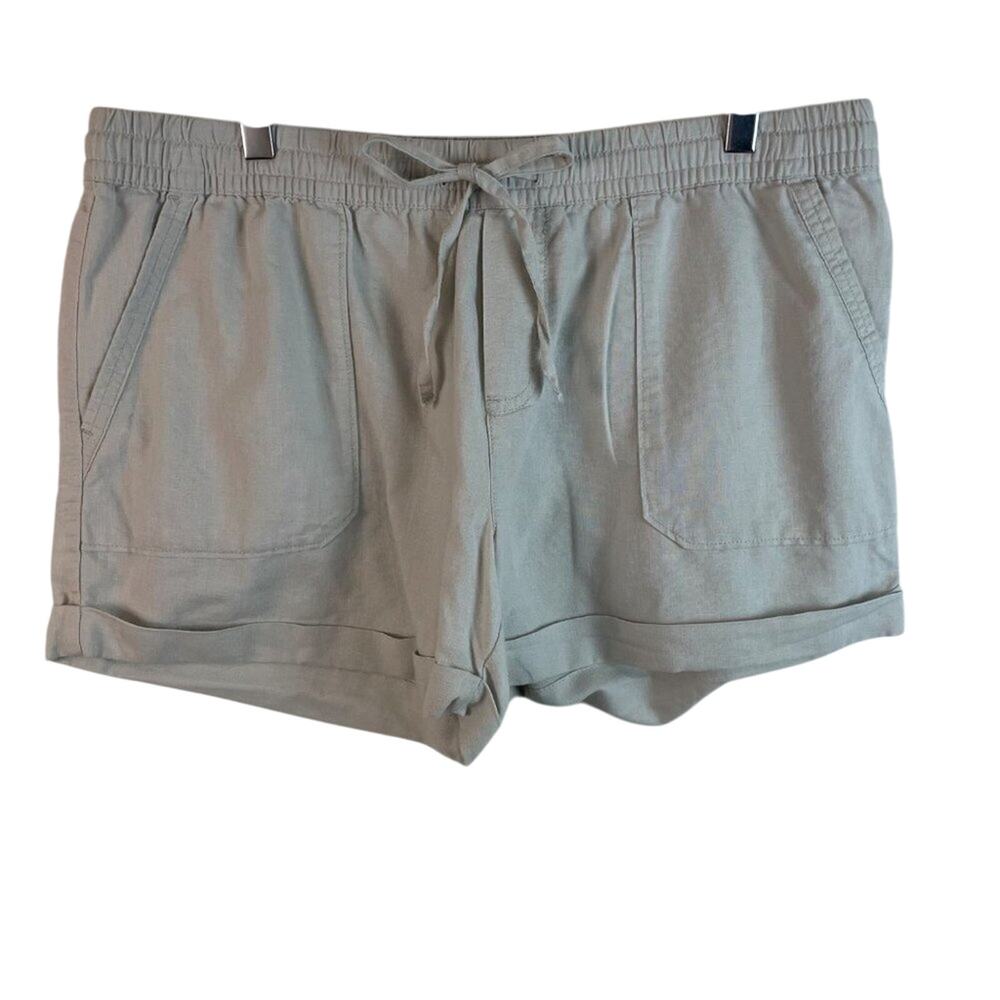 Joe Fresh Linen Blend Pull-On Shorts Size Large